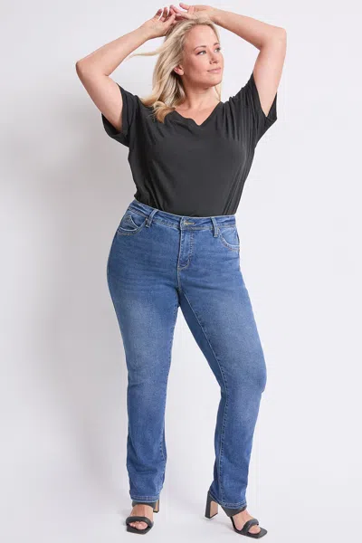 Royalty Women's Plus High Rise Curve Confidence Straight In Blue