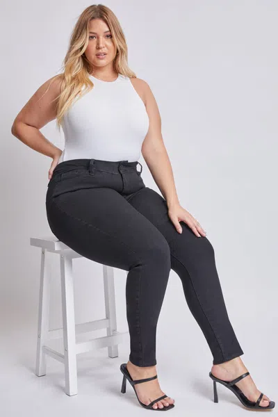 Royalty Women's Plus Size Essential High Rise Skinny Jeans In Black