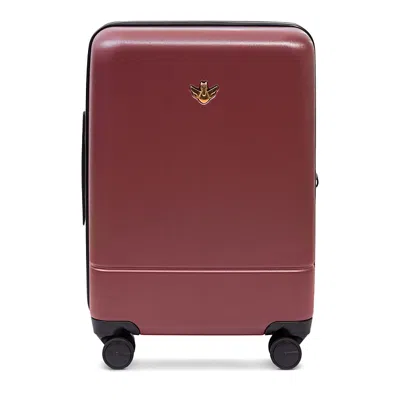 Royce & Rocket The Castle Carry-on 21 Expandable In Burgundy/tobacco