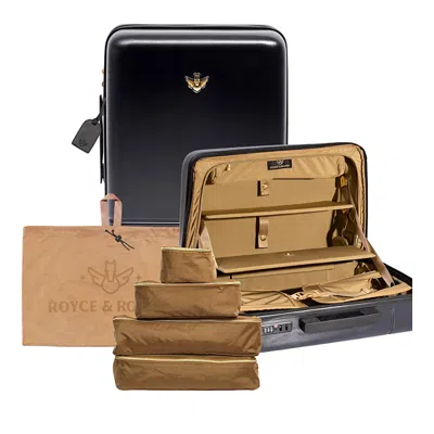 Royce & Rocket The Castle Carry-on Full Set In Black/tobacco