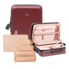 Royce & Rocket The Castle Carry-on Full Set In Burgundy/cloud Pink