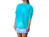 Royce Brand Blousant Shoreline Crewneck Ls Fleece In Beach Mint In Multi