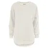 Royce Brand Melange Poncho Fleece In Oatmeal In White