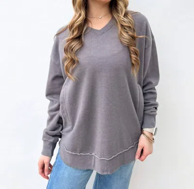 Royce Brand Melange West Hall Ls Fleece In Grey