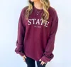 Royce Brand State Sweatshirt In Maroon In Multi