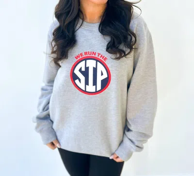 Royce Brand We Run The Sip Sweatshirt In Heather Grey