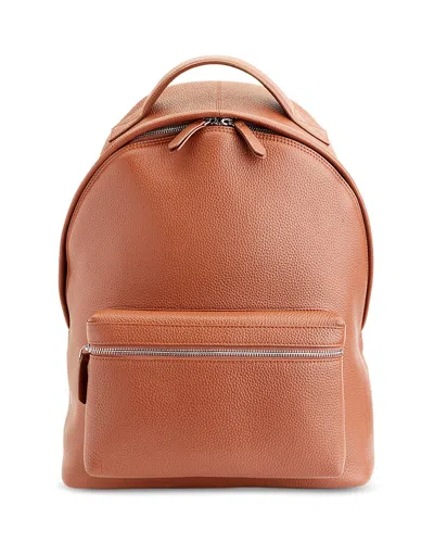 ROYCE NEW YORK 13 LAPTOP PEBBLED LEATHER BACKPACK