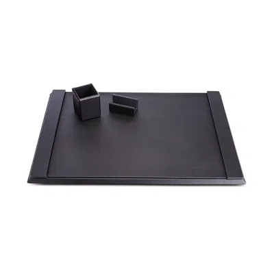 ROYCE NEW YORK 3 PC. SUEDE LINED EXECUTIVE DESK ACCESSORY SET