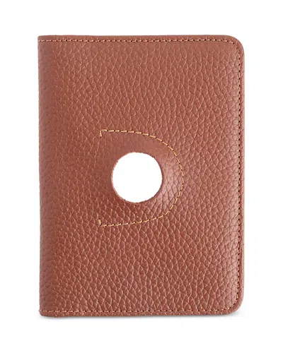 Royce New York Airtag Trackable Passport Travel Wallet In Brown