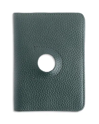 Royce New York Airtag Trackable Passport Travel Wallet In Green
