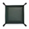 Royce New York Catchall Leather Valet Tray In Green