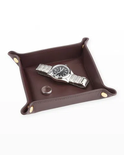 Royce New York Catchall Valet Tray In Brown