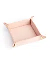 Royce New York Travel Leather Catchall Valet Tray In Light Pink