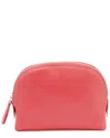 Royce New York Compact Leather Cosmetic Bag In Pink