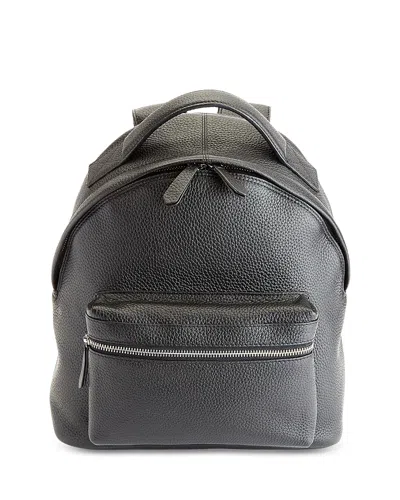 Royce New York Compact Leather Travel Backpack In Black