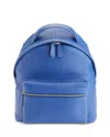 Royce New York Personalized Leather Travel Backpack In Cobalt Blue