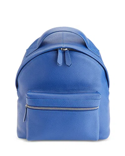 Royce New York Personalized Leather Travel Backpack In Cobalt Blue