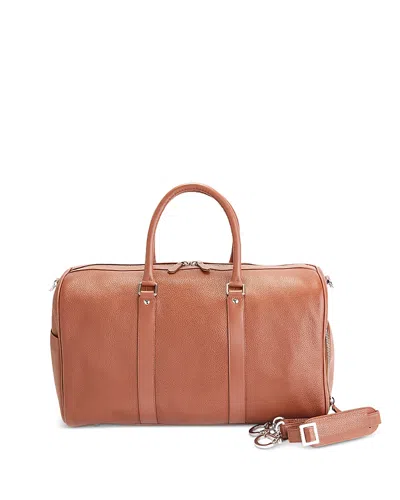 Royce New York Duffel Bag With Shoe Compartment In Brown
