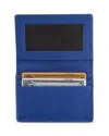 Royce New York Executive Leather Card Case In Cobalt Blue