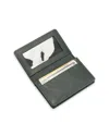 Royce New York Executive Leather Card Case In Dark Green