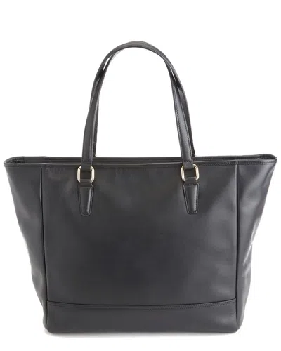 Royce New York Executive Leather Tote In Black