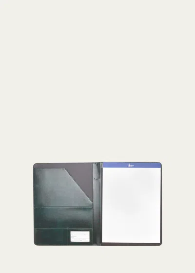 Royce New York Personalized Executive Leather Writing Portfolio In Green