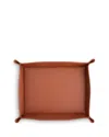 Royce New York Large Leather Catchall Valet Tray In Tan