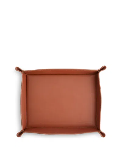 ROYCE NEW YORK LARGE LEATHER CATCHALL VALET TRAY