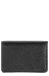 Royce New York Leather Card Case In Black- Silver Foil