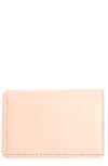 Royce New York Leather Card Case In Light Pink