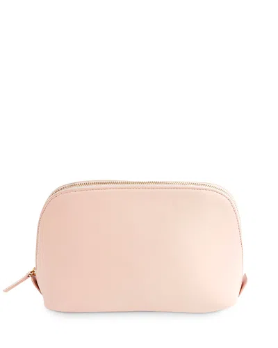 Royce New York Leather Cosmetic Bag In Blush Pink