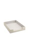Royce New York Leather Desktop Letter Tray Organizer In Taupe