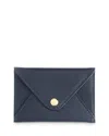 Royce New York Leather Envelope Card Case In Blue