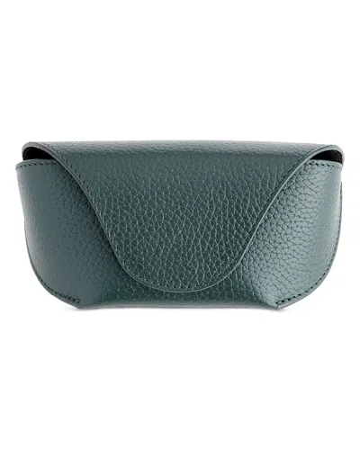 Royce New York Leather Glasses Carrying Case In Green