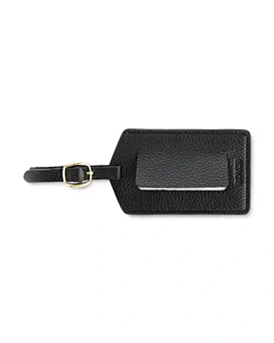 Royce New York Leather Luggage Tag In Black