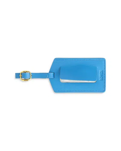 Royce New York Leather Luggage Tag In Light Blue