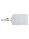 Royce New York Kids' Leather Luggage Tag In White
