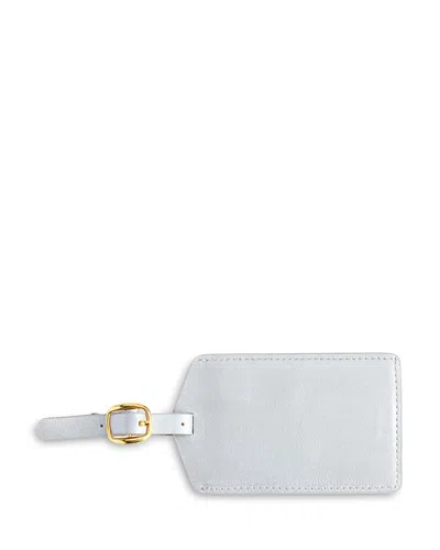 Royce New York Leather Luggage Tag In Silver