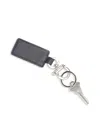Royce New York Leather Luxe Key Chain In Navy Blue