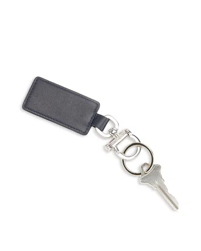 Royce New York Leather Luxe Key Chain In Navy Blue