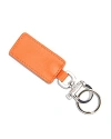 Royce New York Leather Luxe Key Chain In Orange