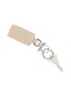 Royce New York Leather Luxe Key Chain In Taupe