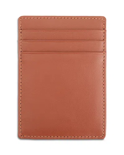 Royce New York Leather Magnetic Money Clip Wallet In Tan