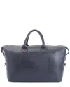 Royce New York Leather Overnight Duffel Bag In Pattern