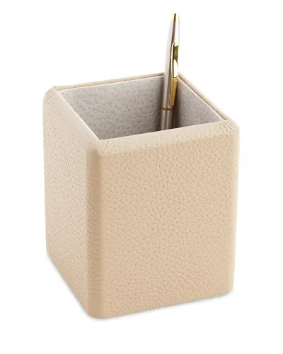 Royce New York Leather Pen & Pencil Holder In Brown