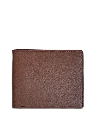 Royce New York Leather Rfid-blocking 100 Step Wallet In Brown/orange