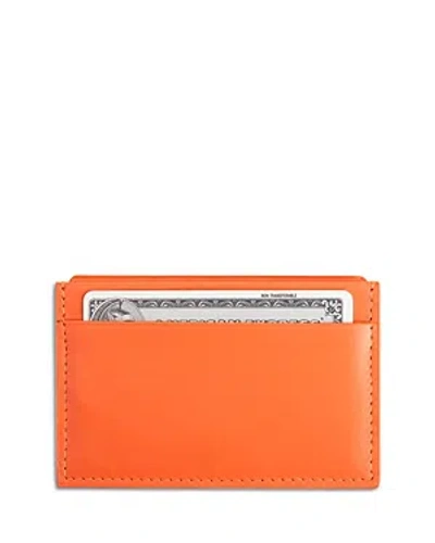 Royce New York Leather Rfid-blocking Executive Slim Credit Card Case In Orange