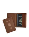 Royce New York Leather Rfid-blocking Gold-accented U.s. Passport Case In Tan