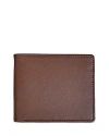 Royce New York Leather Rfid-blocking Id Flap Bifold Wallet In Brown/orange