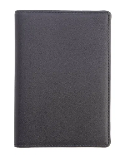 Royce New York Leather Rfid Blocking Passport Cover With Card Slots In Black